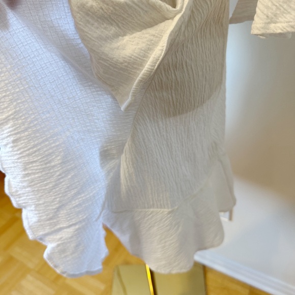 NWT - Gap womens white gauze wrap dress size medium 3/4 sleeves - Picture 4 of 8